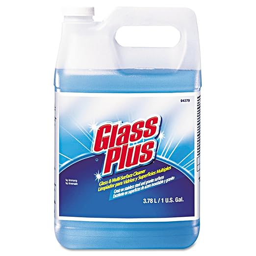 Glass Cleaner, 1 gal., Blue, PK4