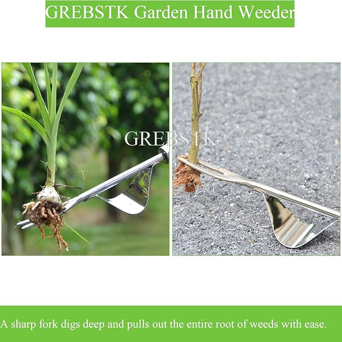 GREBSTK Garden Manual Weeding Tools Stainless Steel Beech Handle Shovel for Weeding, Cultivating, Transplanting, Digging