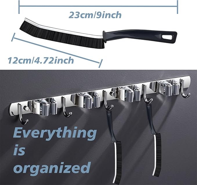 Crevice Cleaning Brush Magic Brush Tool, Bathroom Tile Groove Gap Radiator Window Sink Alloy Cleaning Scrubbing Brushes with Long Handle, Thin Cleaning Supplies for Home Kitchen Narrow Corners