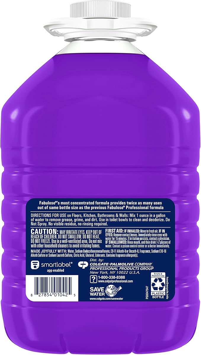 Fabuloso Professional All Purpose Cleaner & Degreaser - Lavender, 1 Gallon (Pack of 2)
