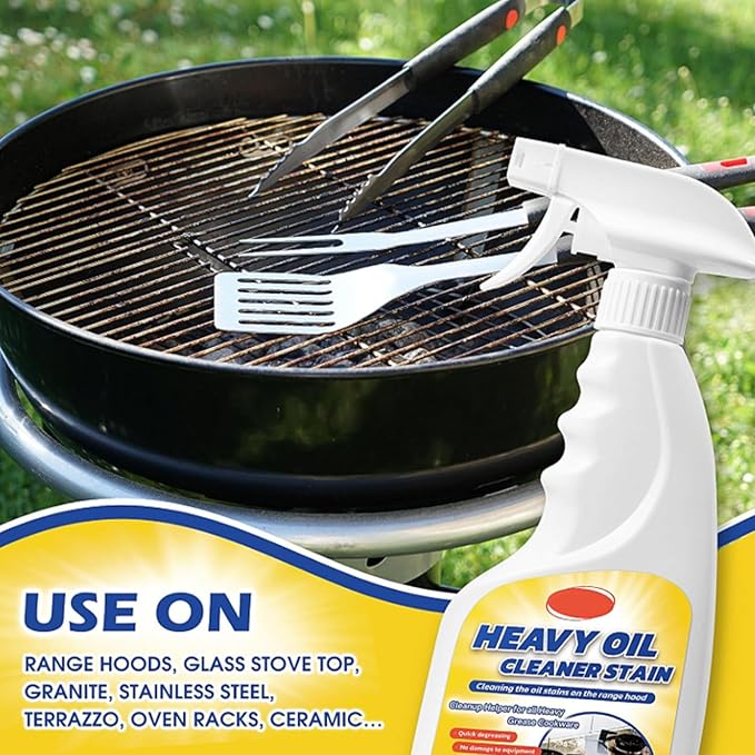 Heavy Oil Cleaner Stain-Effective Multi-Purpose Cleane for Heavy Oil Cleanup with Spray Nozzle Spray for Kitchen, Household, Oven, Stove, Range Hood, Sink (1PCS)