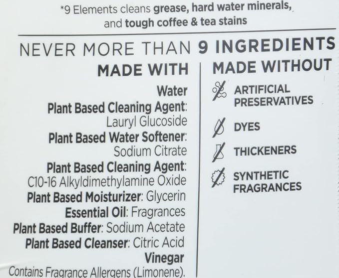 9 Elements Dishwashing Liquid Dish Soap