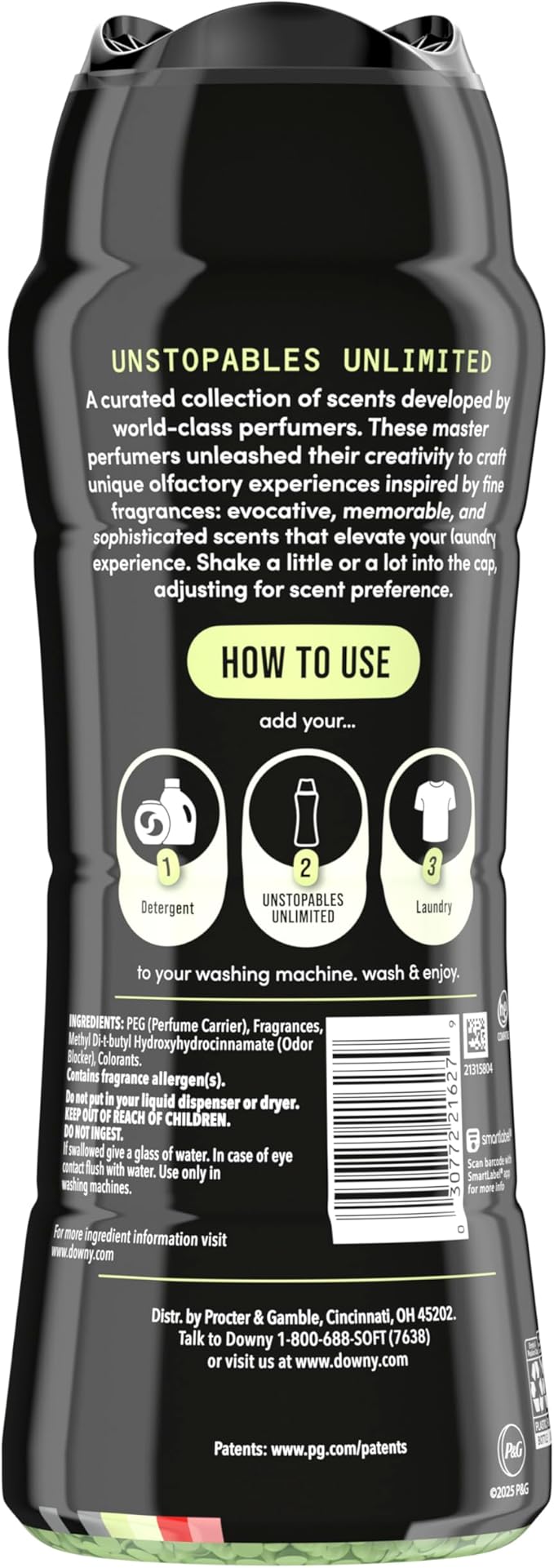 Downy Unstopables Unlimited Collection In-Wash Laundry Scent Booster Beads, No. 09, Fine Fragrance, Long-Lasting Fresh Scent Beads, 21.1 oz