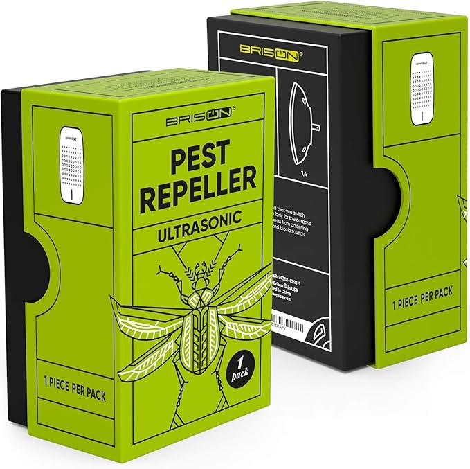 Ultrasonic Pest Repeller Plug in – Bionic and Ultrasound Repellent Defender 1 Pack Get Rid of German Roach Scorpion Spider Tick Wasp O Sol e as Duna (Em Portuguese