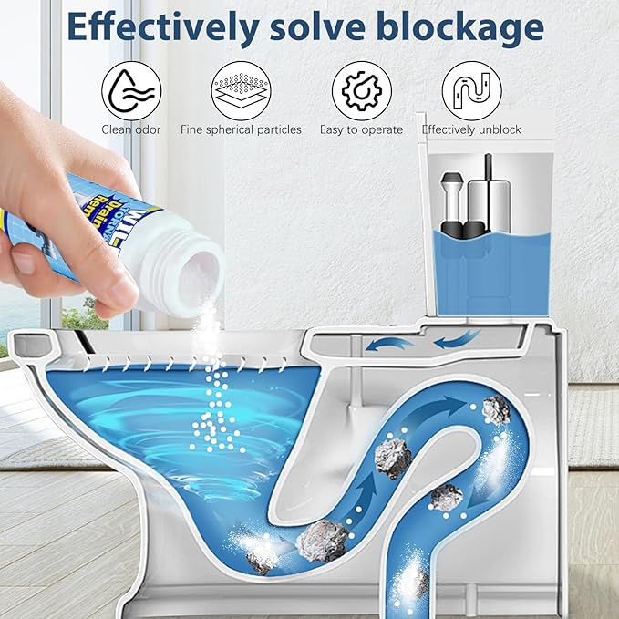 Wild Tornado Pipe Dredge, Fast Foaming Drain Clog Remover for Sink & Kitchen (4pcs)