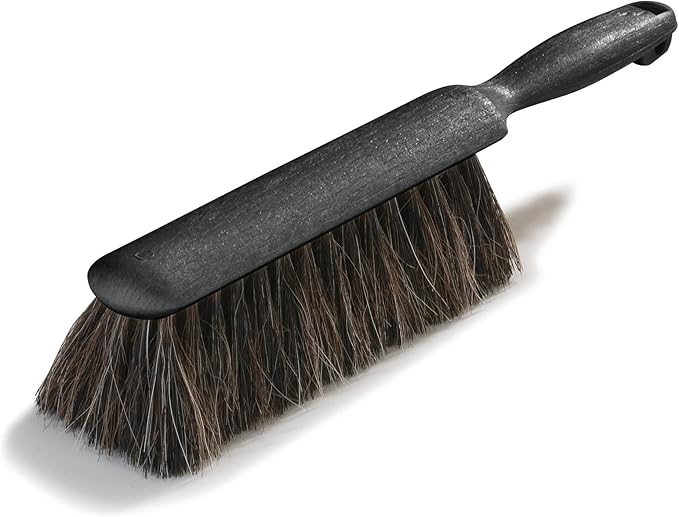 SPARTA 3622503 Flo-Pac Plastic Handle Counter Brush, Horsehair Blend Bristles, 2-1/2" Bristle Trim, 8" Length, Black (Pack of 3)