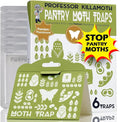 Triple-Strength Pantry Moth Traps 6 Pack – Safe Pheromone Moth Traps for House & Kitchen – Non-Toxic Pantry Pest Solution for Indian Meal Moths