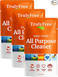 Truly Free Everyday Cleaner - Multipurpose Cleaner Spray, Kitchen Counter Cleaner, Natural Cleaning Products, Multi-Surface Household Solution - Pack of 3