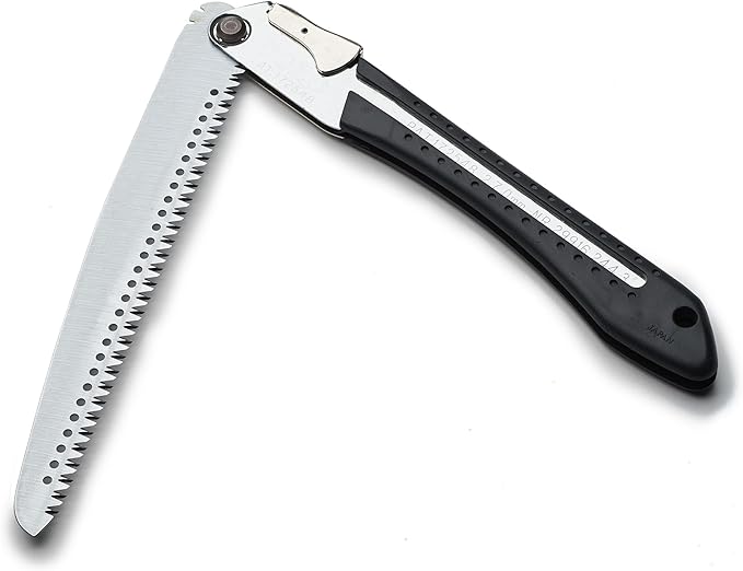 Folding Hand Saw for Wood Cutting, Camping, or Landscaping - 10” Japanese Folding Pruning Saw Tree Trimmer Branch Cutter with Razor Teeth and SK5 Steel Blade for Gardening by Kings County Tools