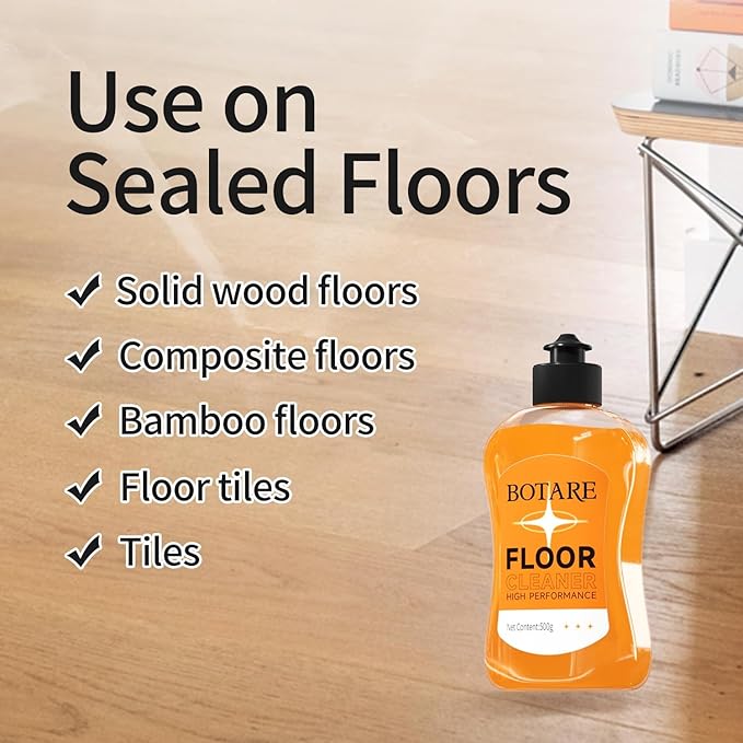 Household Multi-Surface Enzyme Floor Cleaner, Acid-Free Concentrated Mopping Solution for Wood, Hardwood, Laminate, Tile, Marble& Porcelain, Liquid, 17.6 Fl Oz (3 Bottles + 1 Cleaning Cloth)