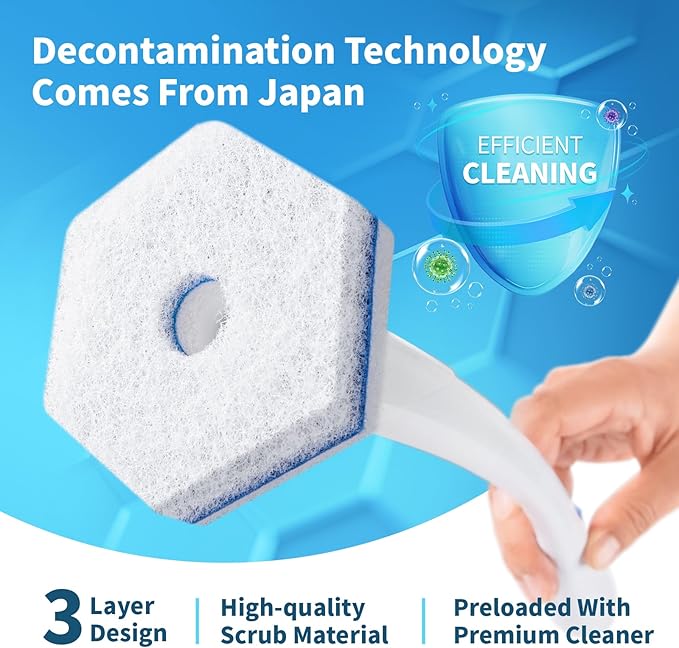 Compatible with Clorox Toilet Wand – Disposable Toilet Brush Head Refills (60 Count), Wand Not Included