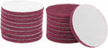 HARFINGTON 16pcs Scrubber Scouring Pads 400 Grits 5 Inch Drill Power Brush Hoop and Loop Surface Conditioning Disc Drill Scuffing Disc Scrub Pads for Home Kitchen Cleaning, Red