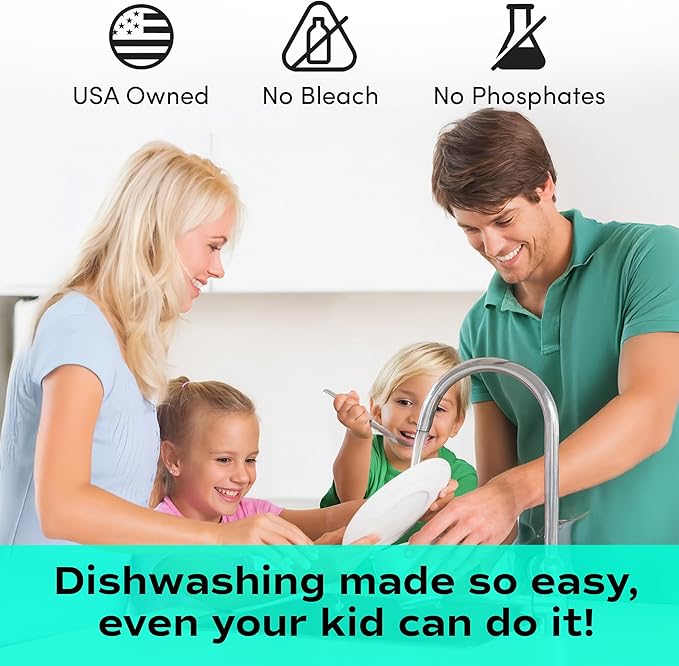 Zero Trace Dishwasher Detergent Eco-Friendly Sheets for Dish Washing - Plant Powered Technology - Lemon Scent - 60 Loads