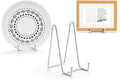 3 Pack 6inch Picture Stands for Display, Silver Metal Plate Stands for Display - Decorative Plate Stand, Plate Holder Display Stand, Picture Frame Stand - Plate Display Stands for Picture Stand