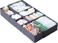 8 Pack Drawer Organizer for Baby Clothes, Foldable & Washable Bins - Perfect for Nursery & Dresser Organization, Grey - Durable Storage Solution for Baby Essentials, Socks,
