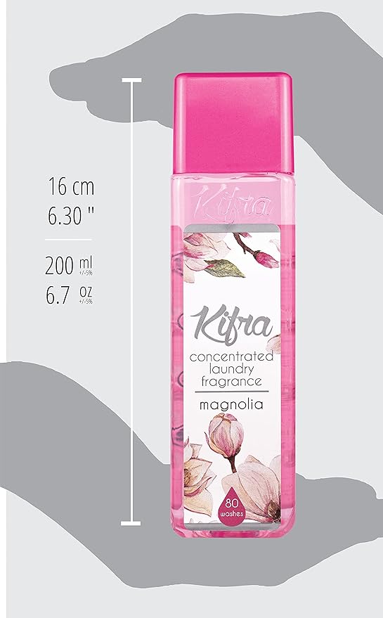 KIFRA MAGNOLIA Concentrated Laundry Fragrance 6.76 Fl Oz 200ml 80 Washing Cycles