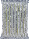 LOLA Wonder Non-Scratch Scouring Pad, Large Knitted Flat Wire Cloth Fibers w/Foam Sponge Core, Assorted Colors (Gold or Silver), 1 Pack