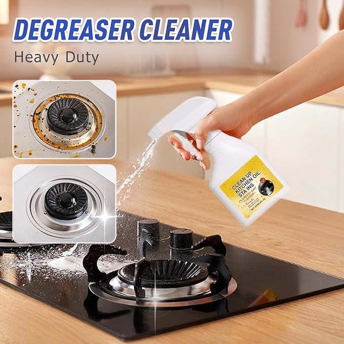 Kitchen Heavy Oil Cleaner Spray, 2026 New All Purpose Kitchens Heavy Oil Cleaning Agent, Kitchen Degreasing Cleaning Spray Grease Remover for Stove, Oven, Dishwasher, Appliances (1PCS)