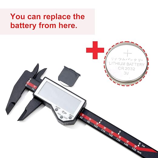 Digital Caliper, 0-6" Electronic Caliper Auto - Off Feature with Large LCD Screen Vernier Caliper Conversion Measuring Tool for Length Depth Inner Outer Diameter Measuring