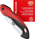 FELCO 602 Folding Pruning Saw – Compact Pull-Stroke Saw for Gardening & Vineyard Use | Tree Branch Cutter | Folding Handsaw with Chrome-Plated 6.3" Blade, Non-Slip Handle, Blade Lock, Swiss Precision