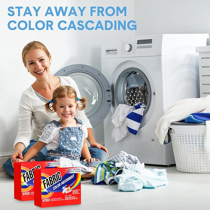 500 Pcs Color Absorber Laundry Sheets Color Dye Guard Sheets for Laundry Prevent Runs or Bleeds Fragrance Free Trapping for Home Apartment