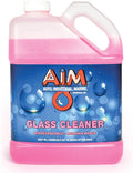 AIM Chemicals Ammoniated Glass Cleaner Concentrate - Streak-Free Shine for Windows, Cars, Homes, Offices - Dilutes 10:1 - Removes Dirt, Grime, Fingerprints - Ideal for Glass Spray Bottles - Gal