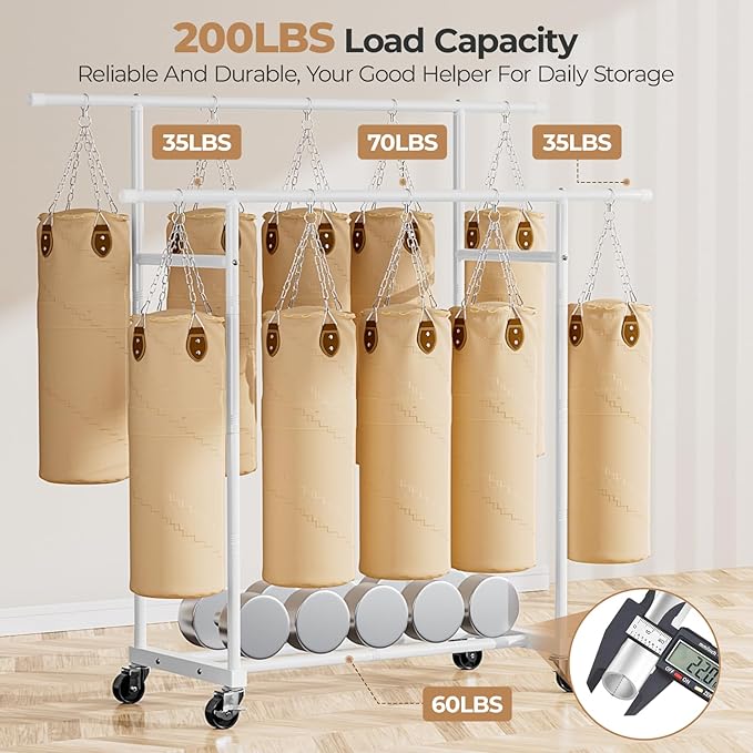 Abiglifty Double Rods Clothes Rack
