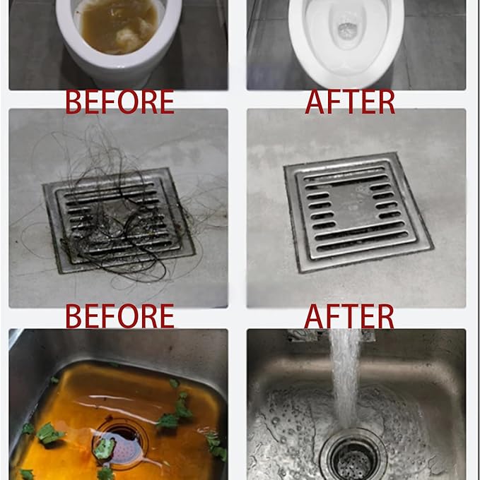 2pc Wild Tornado Pipe Dredge,Powerful Sink Cleaner ，Sink and Drain Cleaner Powder-The Pipe Dredge Quick Unclog For Kitchen Toilet