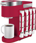 K Cup Holder for Keurig: Coffee Pod Holder for Counter Small Space - Kcup holder for Wall Mount (4, Rose Red)
