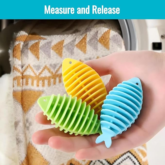 Fish-Shaped Dryer Balls,8-Pack Reusable Laundry Balls Reduce Drying Time, Static & Wrinkle