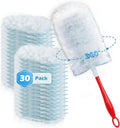 JEHONN Duster Refills 30 Counts for Swiffer, 4X Heavy Duty Microfibers, 360 Degree Dusting Kit with 1 Handle, Multi-Surface Dust Removing Tool for Cleaning Blinds Bookshelf Furniture Electronics