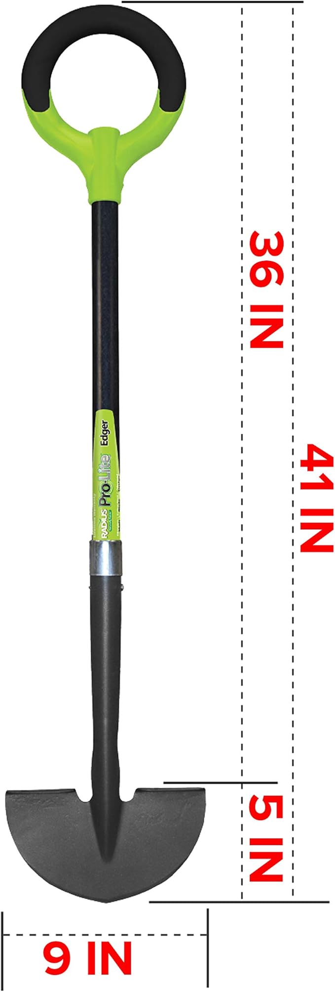 Radius Garden 25602 Pro-Lite Carbon Steel Edger, Green