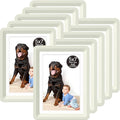 5x7 Picture Frame, Clear Acrylic Photo Frame with White Mat for 4x6 Photos, One-Piece Shatterproof Tool-Free Design, UV-Resistant Waterproof Tabletop Frame for Home Office Decor with 10-Year Warranty