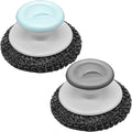 2Pcs Stainless Steel Wool Scrubber with Handle, Heavy Duty Pot Scrubbers Dish Scrubber Cleaning Brush Wash for Dish, Stainless Steel Scrubbing Brushes Cleaning Supplies for Pots, Pans, Grills, Sink