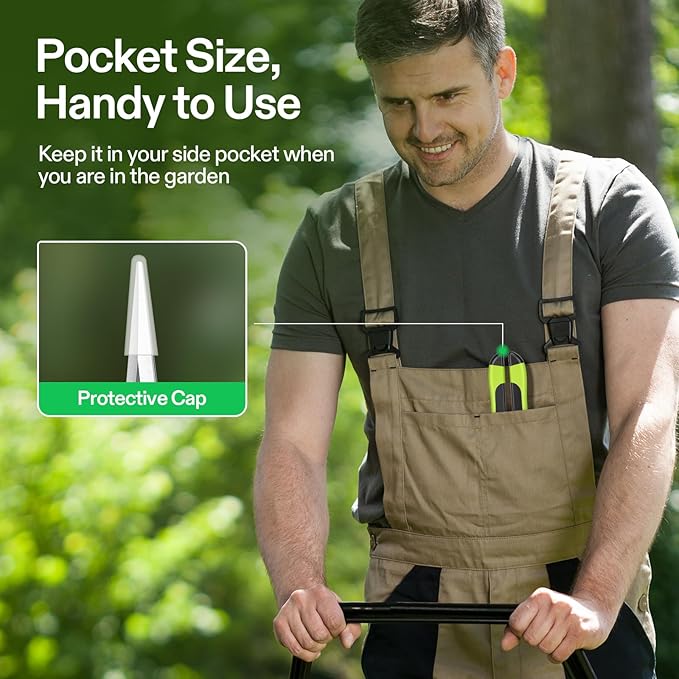 VIVOSUN Gardening Scissors, 6.5 Inch Hand Pruner Pruning Shear with Straight Stainless Steel Blades Black and Green 2-Pack