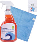 Boardwalk Non-toxic Formula Multi Surface Natural Grease and Grime Cleaner, Unscented, 32 Fl Oz, bundled with Micro Fiber Cloth