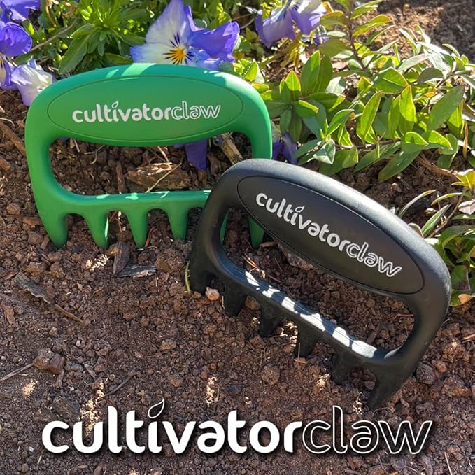 Bear Paws Cultivator Claw - Ergonomic Gardening Tools - Hand Held Garden Tool - Hand Rake - Strong Nylon Weeder - Manual Weeding, Aerating, Cultivating…