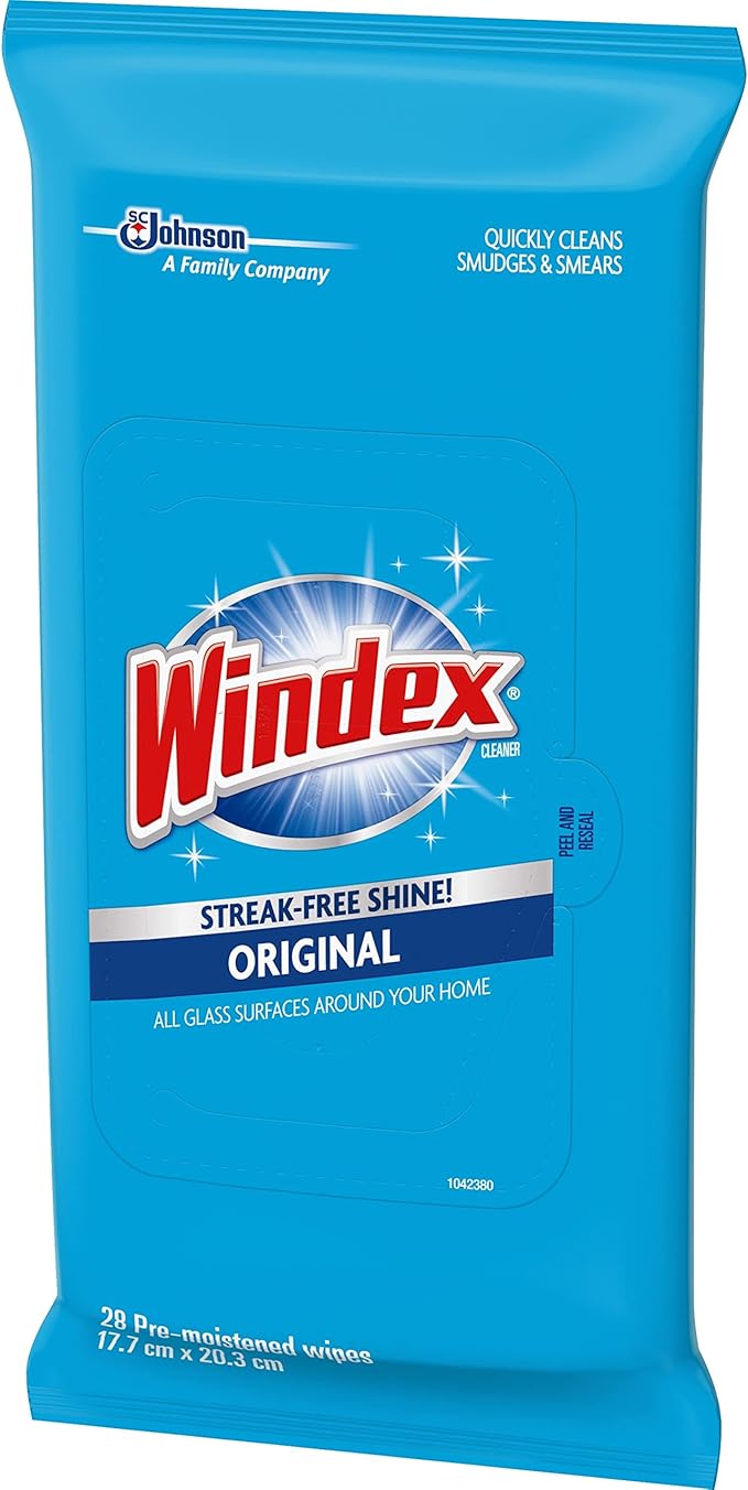 Windex Glass and Multi-Surface Cleaning Wipes, 28 Count - Pack of 3 (84 Total Wipes)