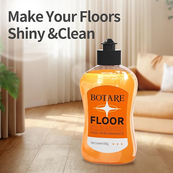 Household Multi-Surface Enzyme Floor Cleaner, Acid-Free Concentrated Mopping Solution for Wood, Hardwood, Laminate, Tile, Marble& Porcelain, Liquid, 17.6 Fl Oz (1 Bottle)
