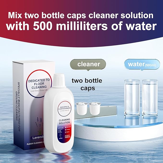 Compatible with Tineco Cleaning Solution Lavender Scent Floor Cleaning Solution, Suitable for All Robot Vacuum Cleaners and Wireless Wet Dry Dual-Use Vacuum Cleaners (2 Bottle, Lavender)