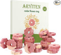 Aryiten Cedar Blocks for Clothes Storage, 32 Pack Cedar Rings, Aromatic Scent Cedar Planks for Clothes Storage Closets Clothes Hangers and Drawers Freshener Protection & Control