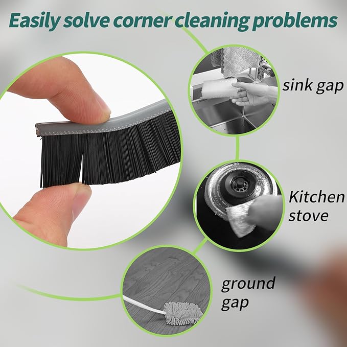 9 Pcs Crevice Cleaning Brush, Bathroom Gap Brush, Hand-held Groove Gap Cleaning Tools, Multifunctional Crevice Gap Small Cleaning Brush Tool, Shutter Door Window Track Kitchen Cleaning Brushes Kit