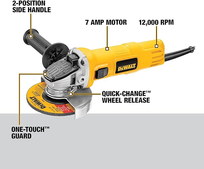 DEWALT Angle Grinder, One-Touch Guard, 4-1/2 -Inch (DWE4011)