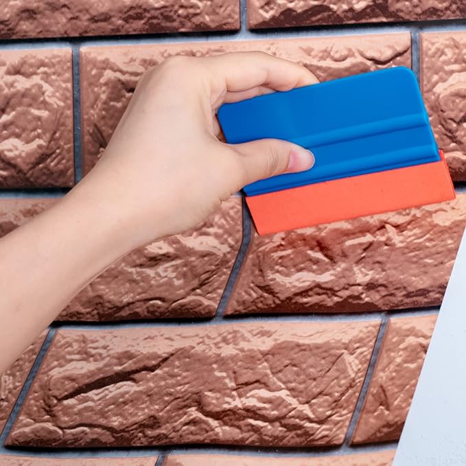 FOSHIO Micro Fiber Felt for Squeegee Edge Wrapping 2 Meters Length - Orange Suede Felt to Cover The Edges of Hard Card Squeegees