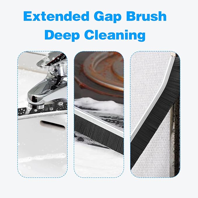 Multi-Purpose Hard Bristle Brush Set, Crevice Cleaning Brush Kit for Deep Cleaning Kitchen, Bathroom, Grout, Sink, Cup, Teapot, Bottle, Blender, Corners, Tight Spaces, 9 Pack