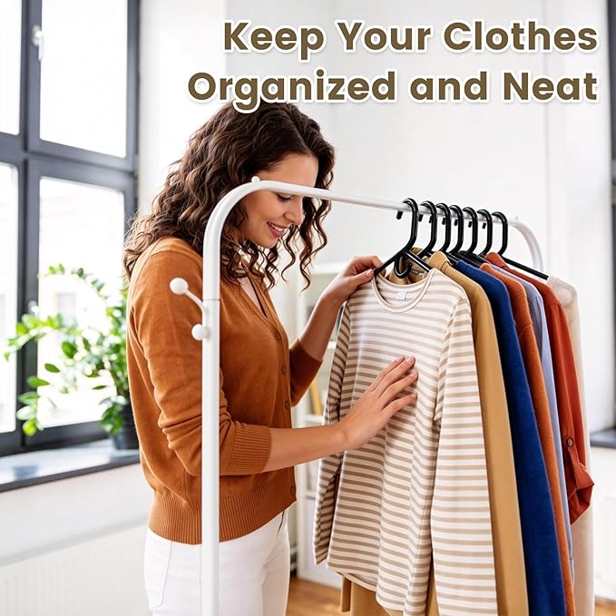 Black Plastic Hangers 36 Pack, Heavy Duty Clothes Hangers with Center Hook & Non-Slip Pants Bar for Standard Size Shirts, Pants, Coat, Dresses, Jackets, Scarves and Belts