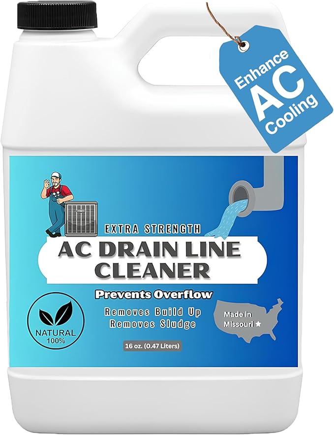 AC Drain Line Cleaner – Extra Strength | Clears Clogs & Buildup in HVAC A/C & Condensate Drain Lines | Safe & Effective AC Line Cleaner for Ice Machines Soda Machines & More (1 Pack - 6 Month Supply)