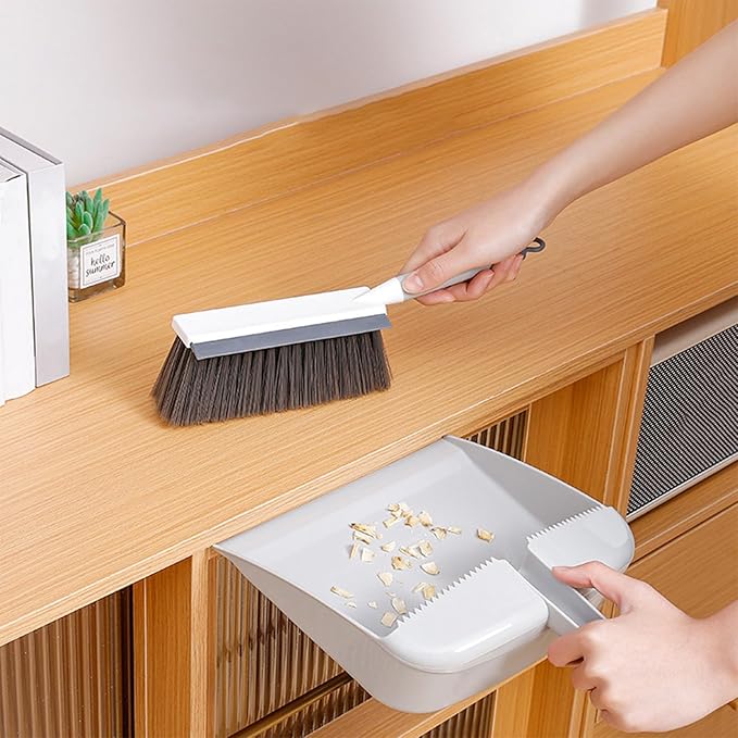 Broom with Dustpan Combo Set Dustpan and Brush Set Handheld Dustpans and Brush Comfortable Grip Brushs and Dustpans for Sofa Tabletop Bedroom Tent Cleaning Broom Set Cleaning Tools