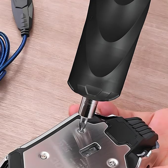 Cordless Electric Screwdriver Rechargeable, Portable Automatic Home Repair Tool Kit with 12pcs Bits and USB Cable, Electric Screwdriver Sets