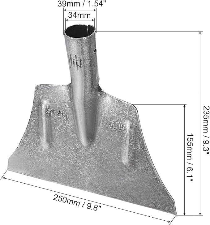 PATIKIL 9 Inch Garden Shovel, Outdoor Cleaning Spade Weeding Shovel Steel Flat Ice Shovel Lawn Trowel Planting Tool for Farm Yard